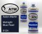 Preview: Aston-Martin, Midnight Blue Pearl, 5124: 400ml Sprühdose + 400ml Klarlack - Set, von ATW Autoteile West.